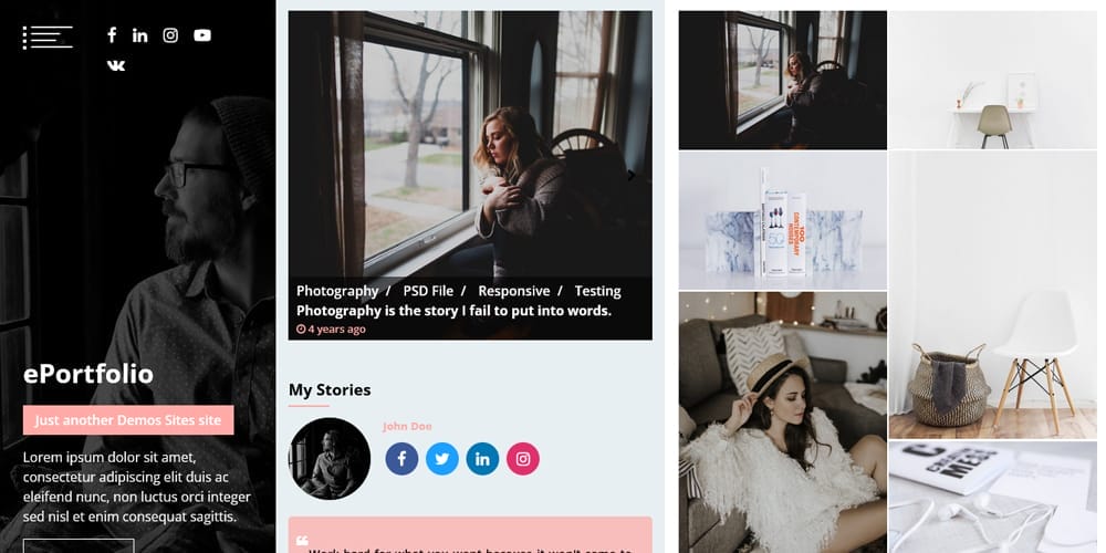 Top Elementor Portfolio Templates for Showcasing Your Work 3 ePortfolio