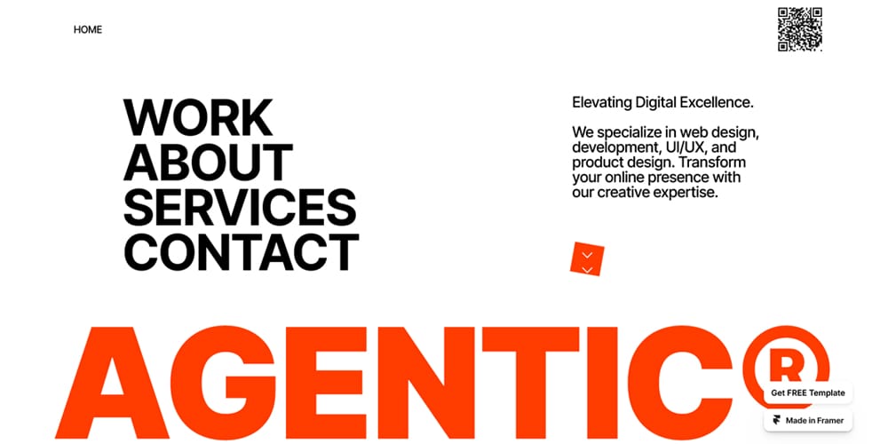 Ultimate Collection of Framer Free Templates 57 Agentic