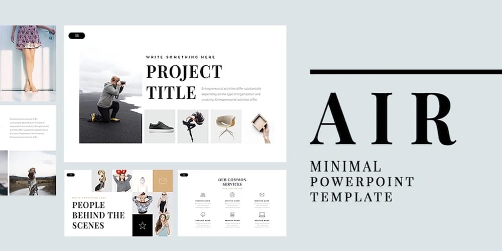 Stunning Free Design Templates for Powerpoint Presentations 25 Air Minimal Powerpoint Template
