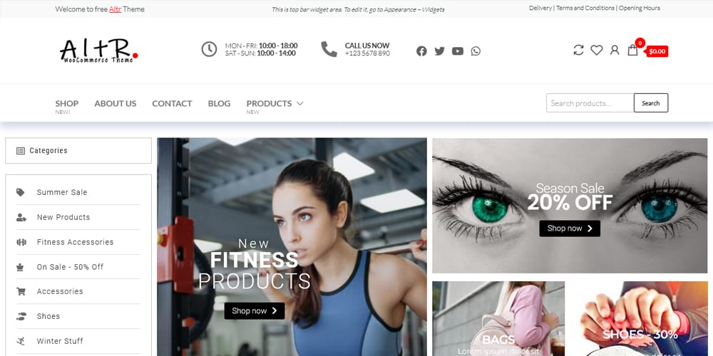 The Ultimate Collection of Free Elementor WooCommerce Templates 35 Altr