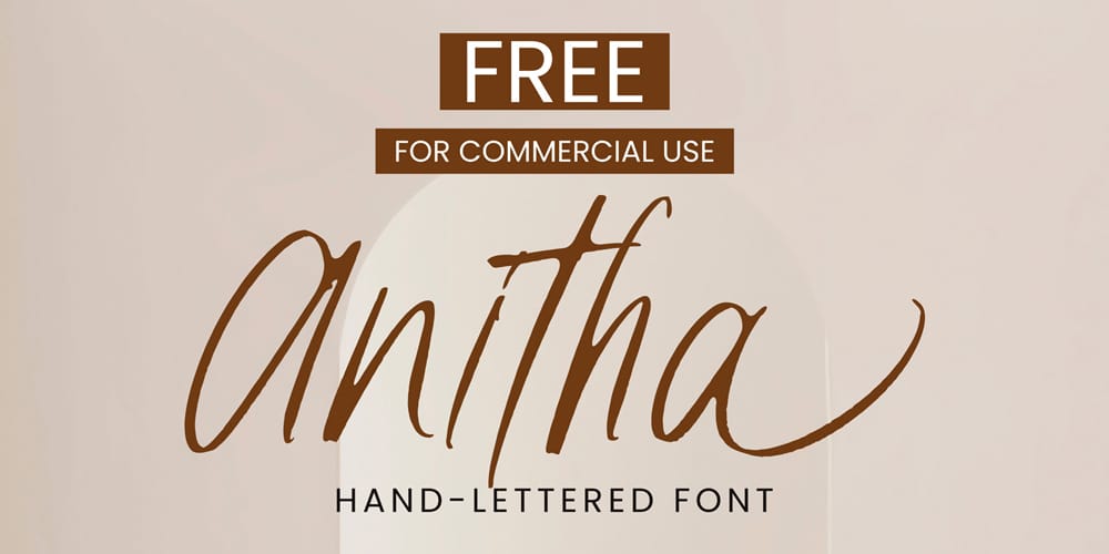 Discover the Best Free Ink Fonts: Handwritten, Calligraphy, and Script Styles 8 Anitha Script Font