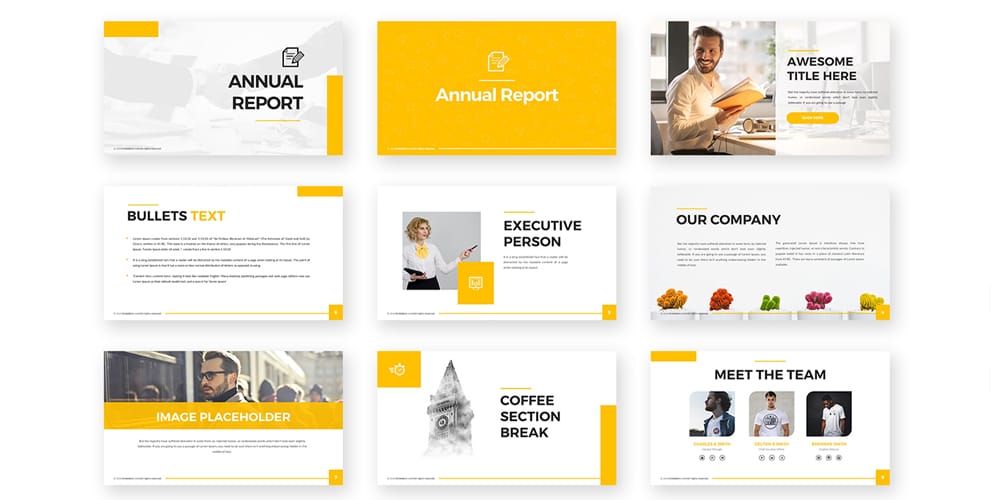 Stunning Free Design Templates for Powerpoint Presentations 15 Annual Report Powerpoint Template