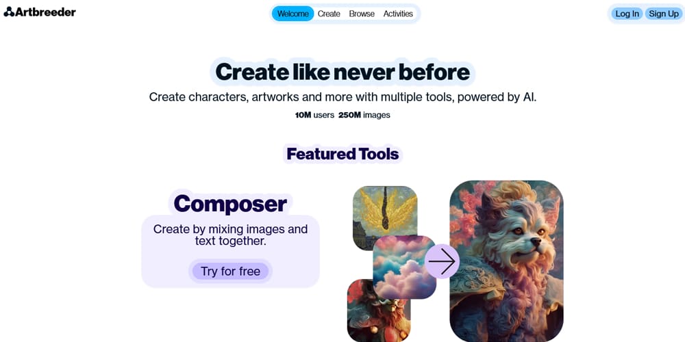 The Ultimate List of AI Image Generator Models 2025 19 Artbreeder