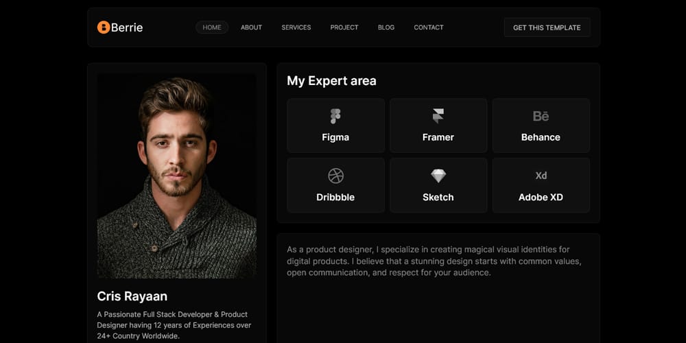 Ultimate Collection of Framer Free Templates 31 Berrie