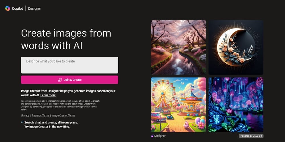 The Ultimate List of AI Image Generator Models 2025 9 Bing AI
