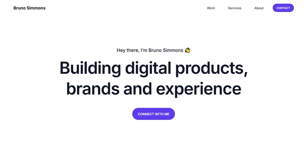 Top Free Tailwind Portfolio Templates to Showcase Your Work 18 Bruno