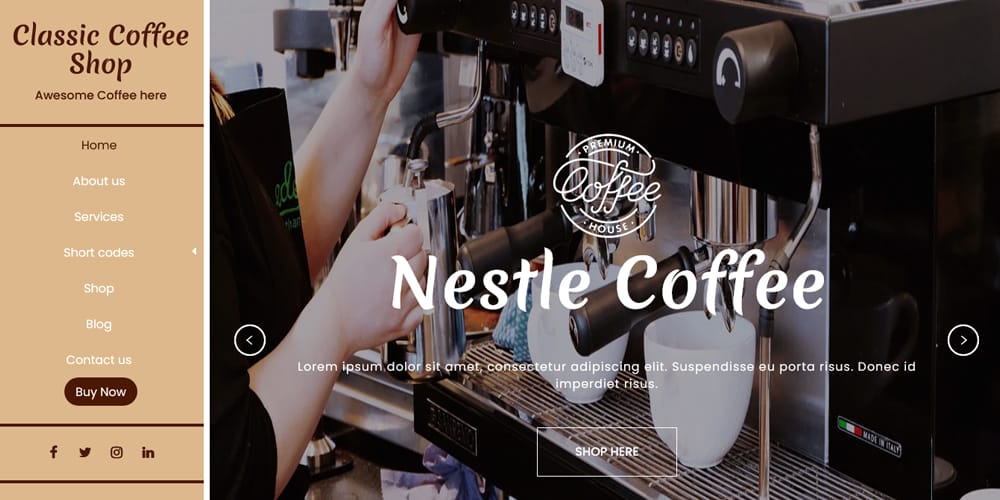 The Ultimate Collection of Free Elementor WooCommerce Templates 19 Classic Coffee Shop
