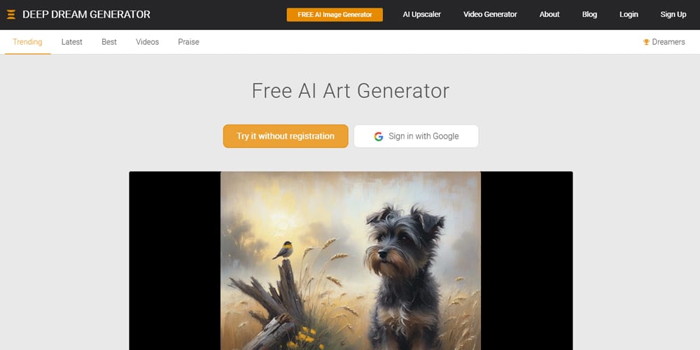 The Ultimate List of AI Image Generator Models 2025 18 Deep Dream Generator