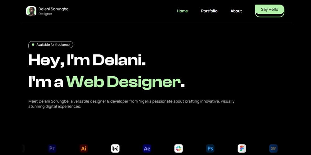 Ultimate Collection of Framer Free Templates 53 Delfolio