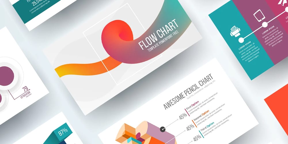 Stunning Free Design Templates for Powerpoint Presentations 6 Flow Chart PowerPoint Template