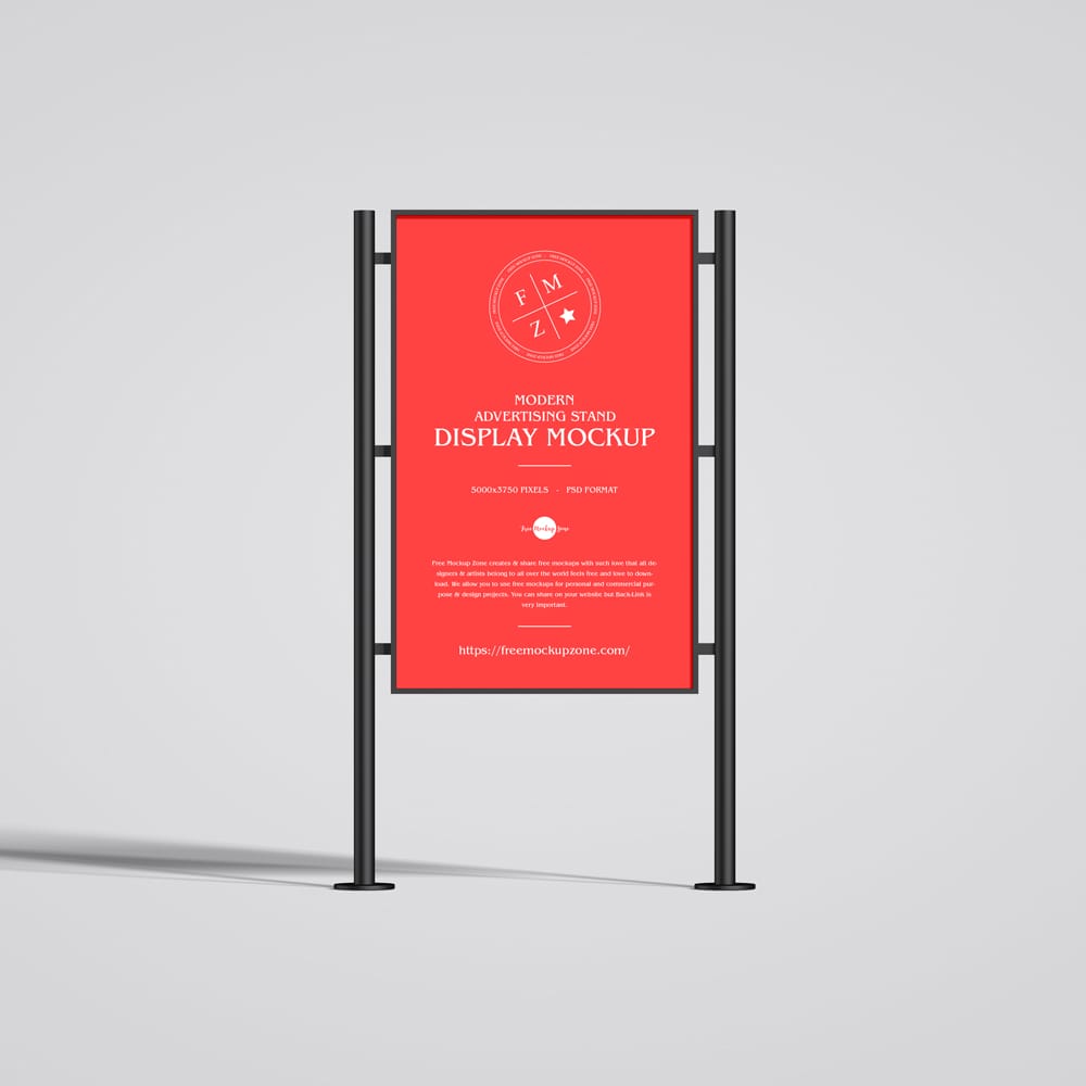 Free Modern Advertising Stand Display Mockup PSD 1 Free Modern Advertising Stand Display Mockup PSD