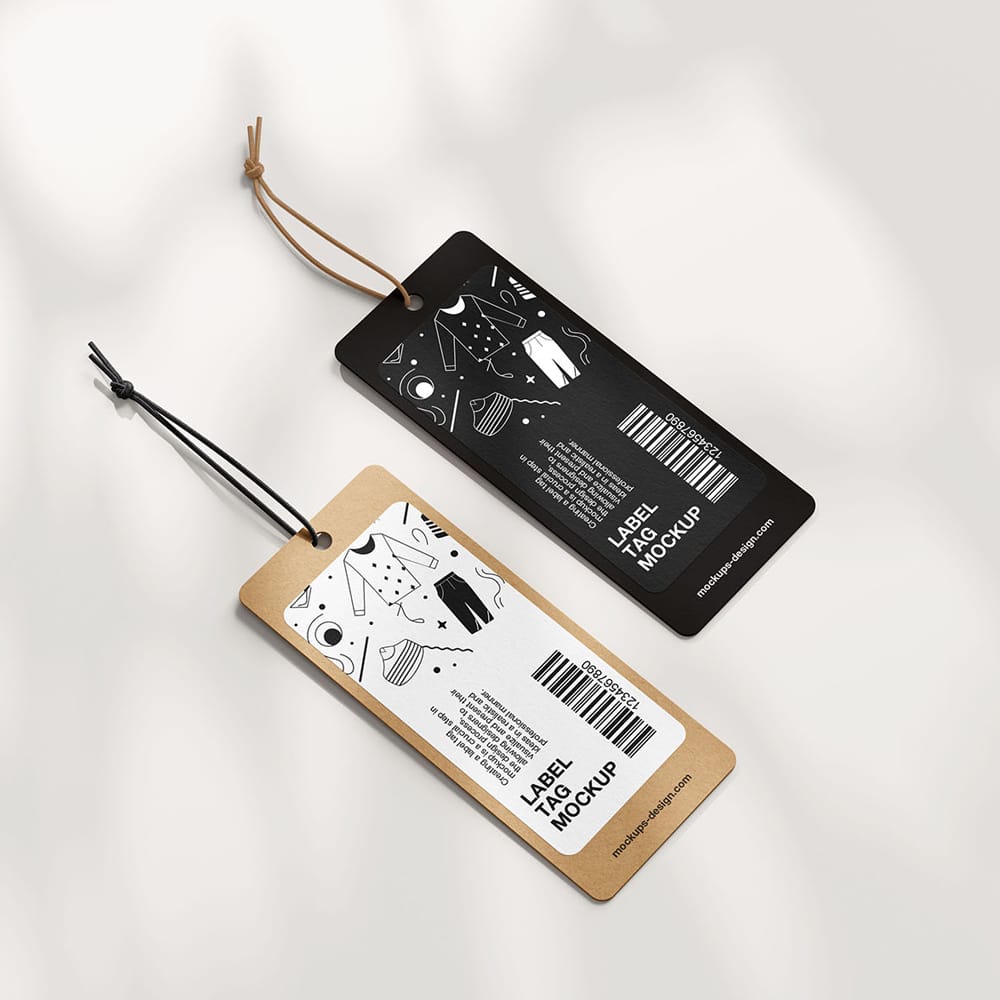 Free Rectangle Label Tag Mockup PSD 1 Free Rectangle Label Tag Mockup PSD