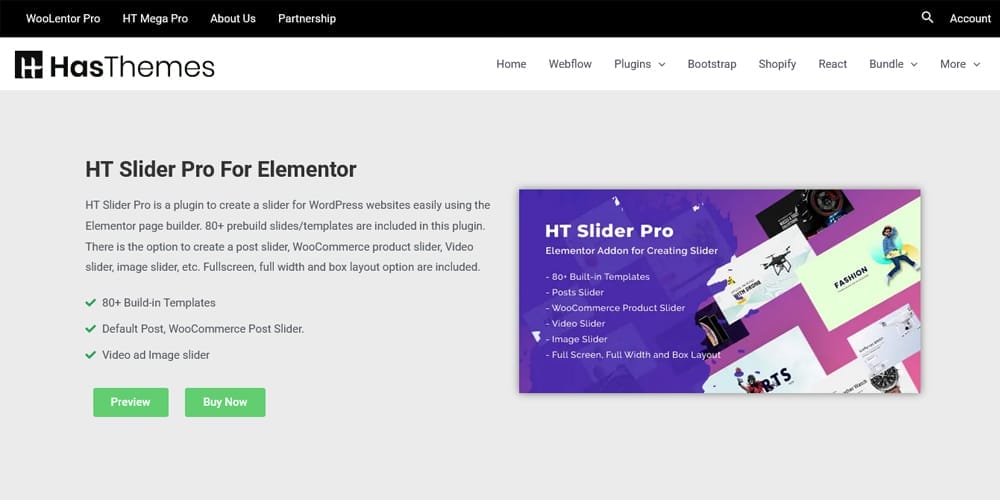 Top Free Elementor Slider Plugins You Need to Try Today 1 HT Slider For Elementor