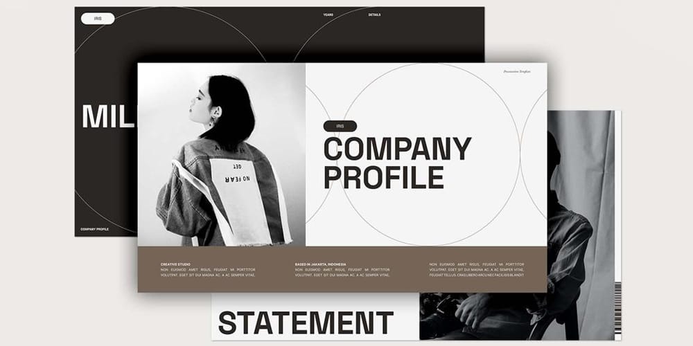 Stunning Free Design Templates for Powerpoint Presentations 1 Iris Company Profile PowerPoint Template