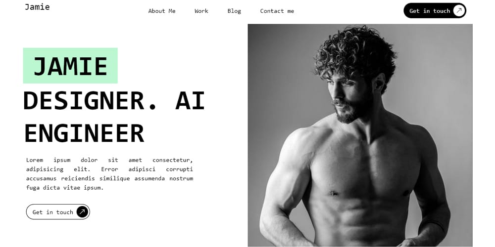 Top Free Tailwind Portfolio Templates to Showcase Your Work 25 Jamie developer
