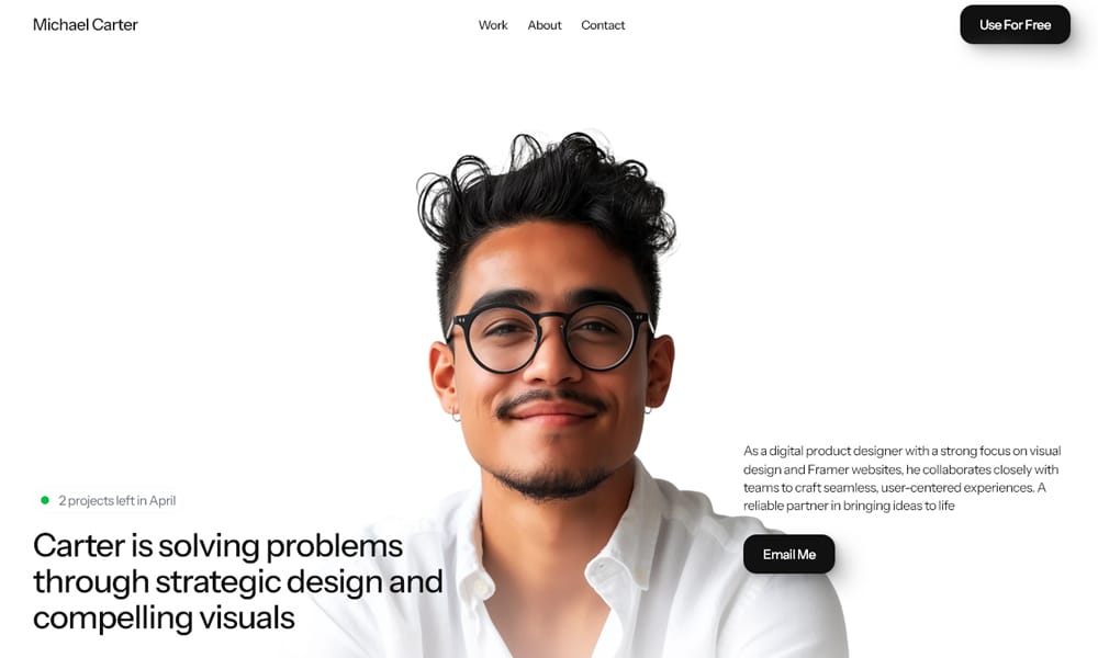 Craft Your Perfect Portfolio with These Free Framer Templates 14 Luzia