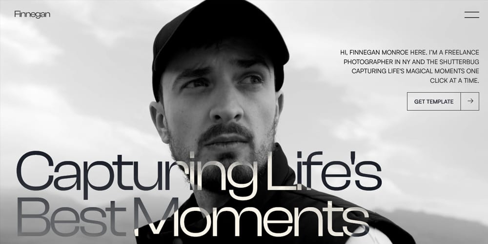 Ultimate Collection of Framer Free Templates 37 Photographer