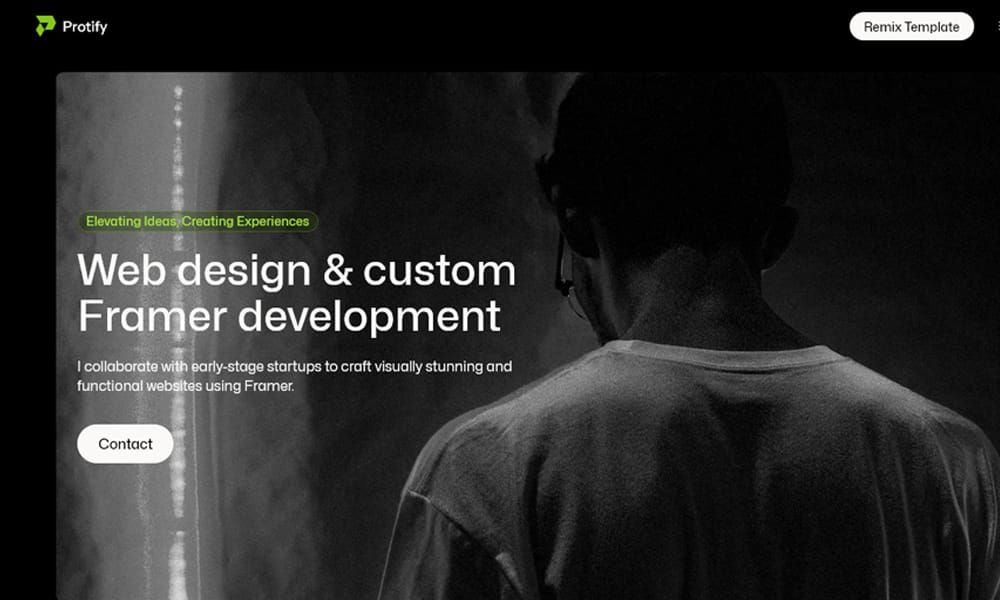 Craft Your Perfect Portfolio with These Free Framer Templates 17 Protify