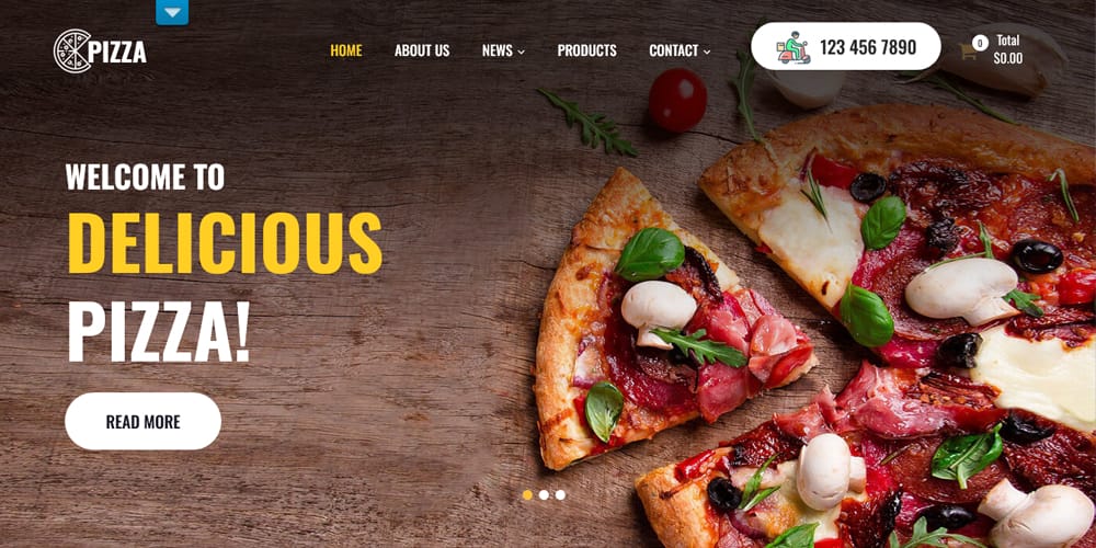 The Ultimate Collection of Free Elementor WooCommerce Templates 43 SKT Pizzeria