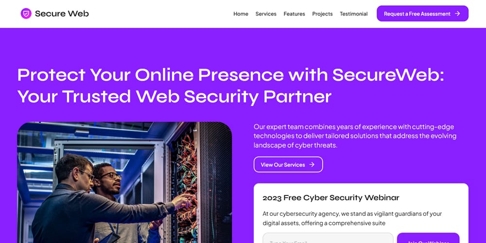 Ultimate Collection of Framer Free Templates 2 SecureWeb