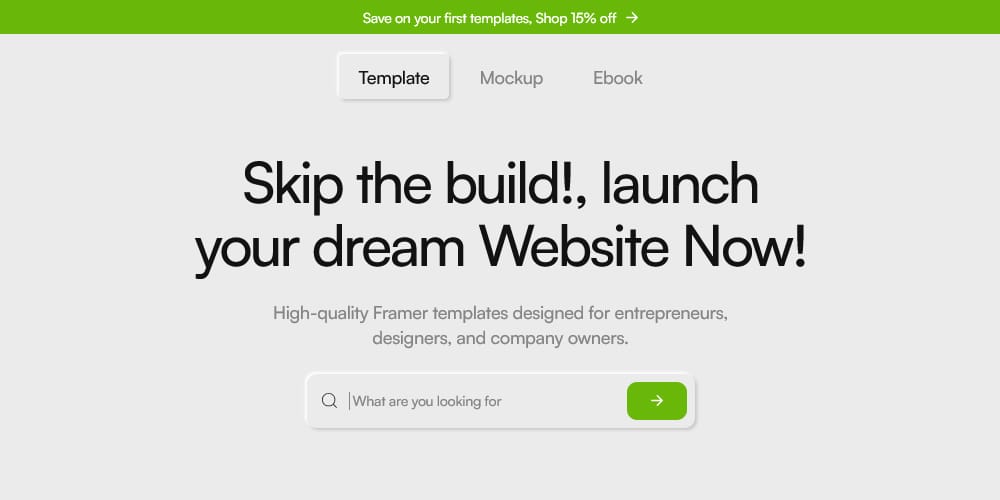 Ultimate Collection of Framer Free Templates 19 Shoply