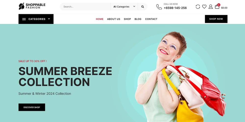 The Ultimate Collection of Free Elementor WooCommerce Templates 5 Shoppable Fashion