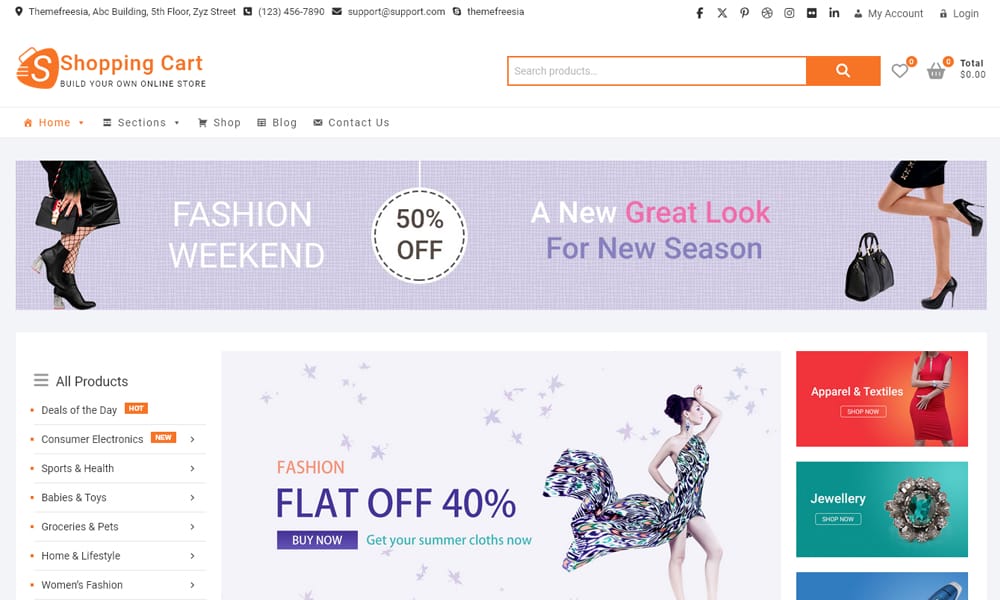 The Ultimate Collection of Free Elementor WooCommerce Templates 62 ShoppingCart