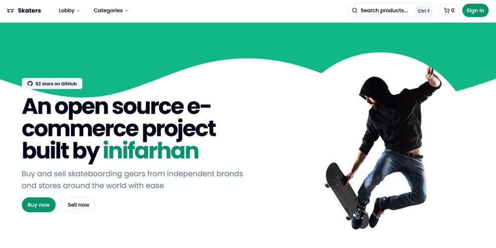 Streamline Your Online Store's Design with Tailwind Ecommerce Templates 12 Skaters