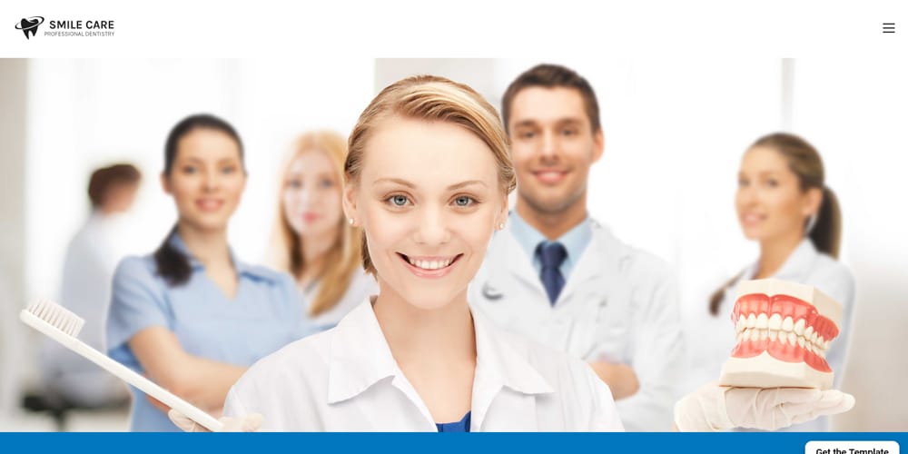 Ultimate Collection of Framer Free Templates 22 SmileCare