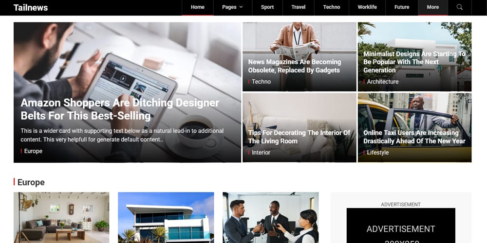 Stunning Tailwind Blog Templates for Free: Elevate Your Website Design 18 Tailnews