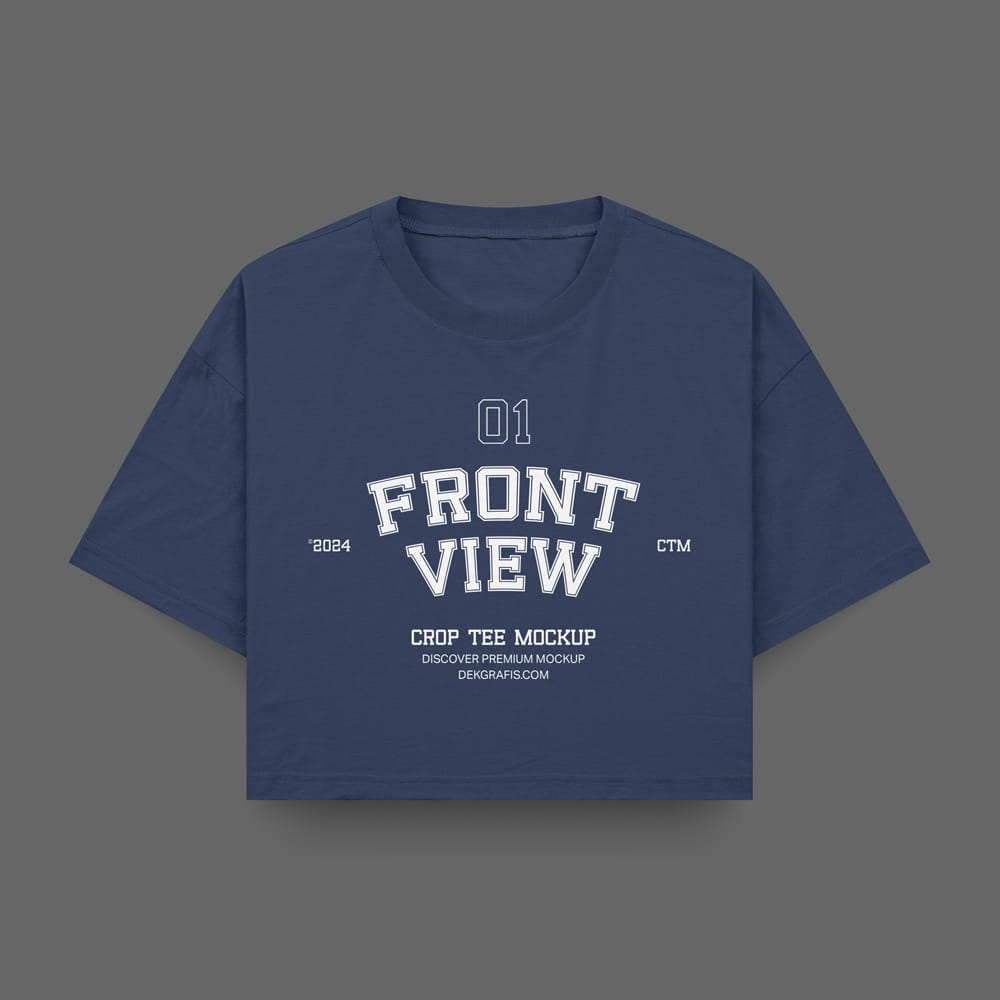 Free Crop Tee Mockup PSD 1 Free Crop Tee Mockup PSD
