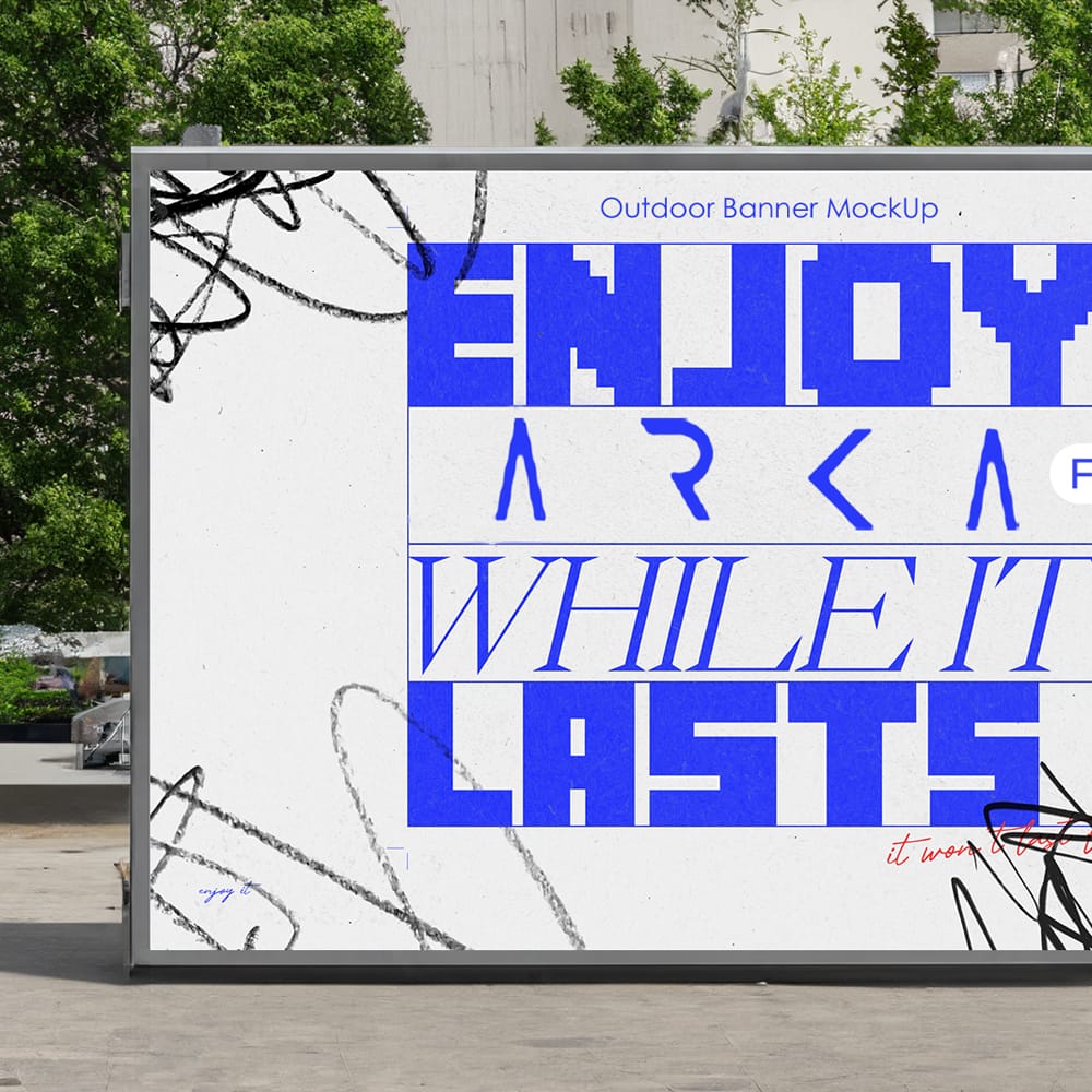 Free Outdoor Banner Mockup Template PSD 1 Free Outdoor Banner Mockup Template PSD