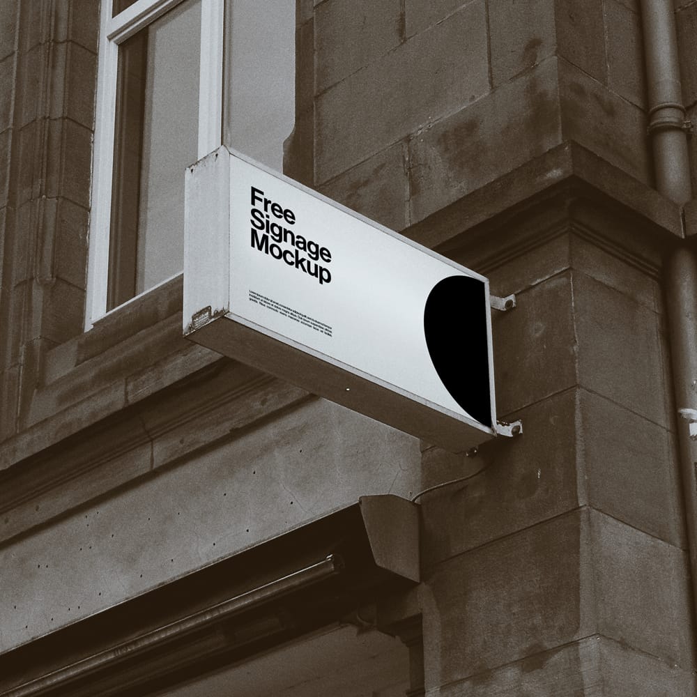 Free Store Signage Mockup Template PSD 1 Free Store Signage Mockup Template PSD