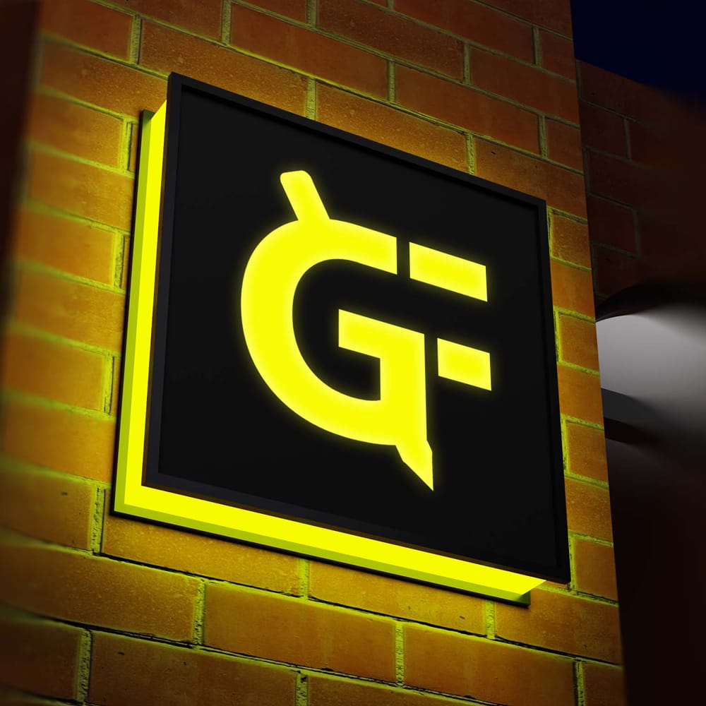 Free Yellow Light Wall Sign Mockup PSD 1 Free Yellow Light Wall Sign Mockup PSD