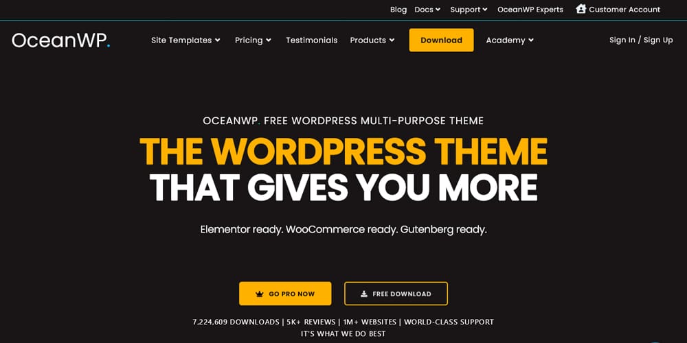 Discover the Best Elementor Templates Library Websites for Your Next Project 12 OceanWP