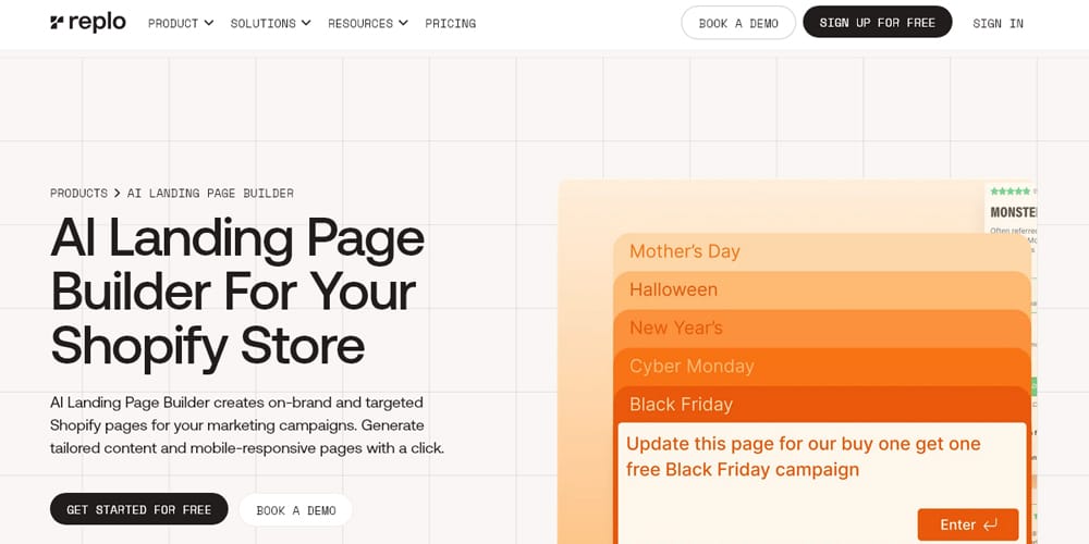 Build Landing Pages Faster: Top AI Landing Page Creator Tools 14 Replo AI