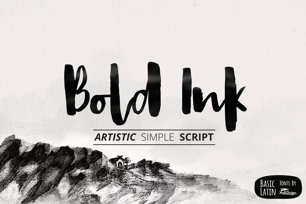 Discover the Best Free Ink Fonts: Handwritten, Calligraphy, and Script Styles 3 Bold Ink Simple Font