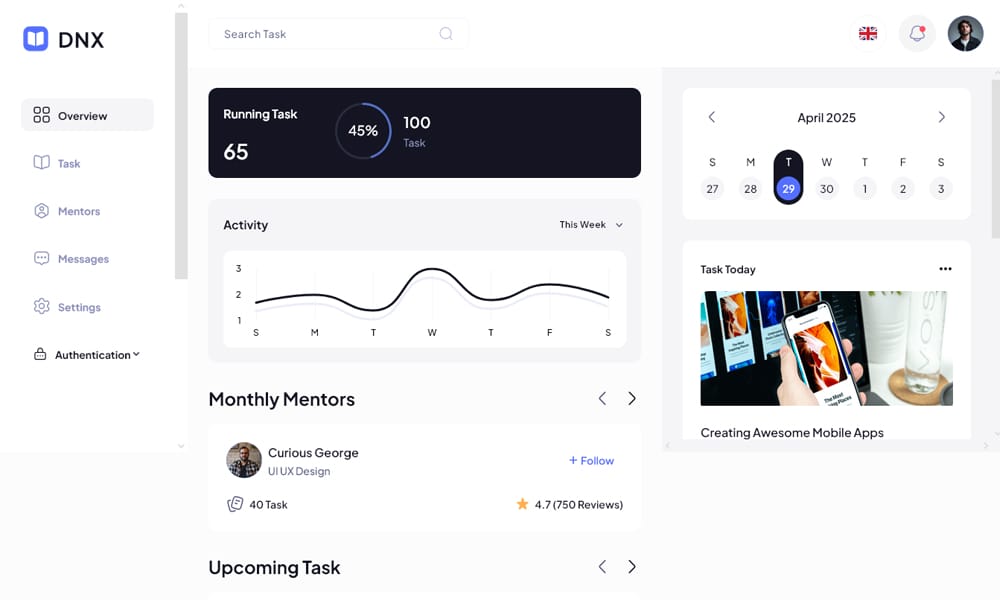 Elevate Your UI Design with Free Material UI React Dashboard Templates 22 DNX