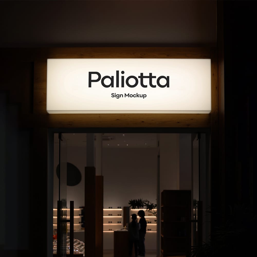 Free Lightbox Sign Mockup Template PSD 1 Free Lightbox Sign Mockup Template PSD