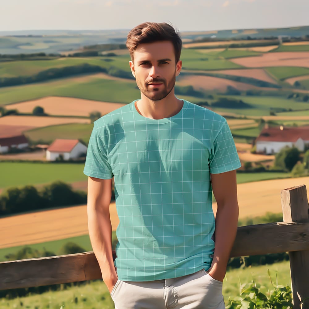Free Man Wearing T-Shirt Mockup Template PSD 1 Free Man Wearing T-Shirt Mockup Template PSD