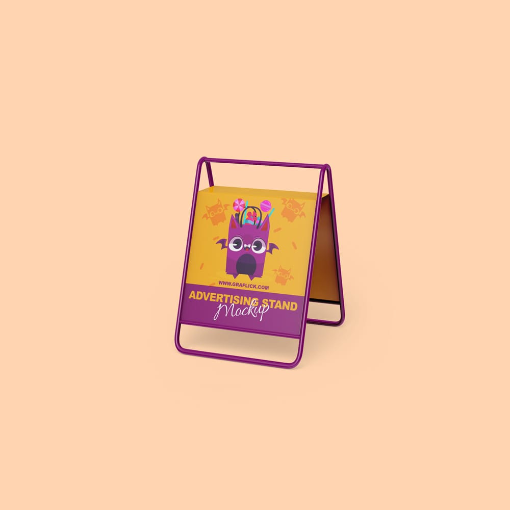 Free Outdoor Advertising Stand Mockup PSD 1 Free Outdoor Advertising Stand Mockup PSD