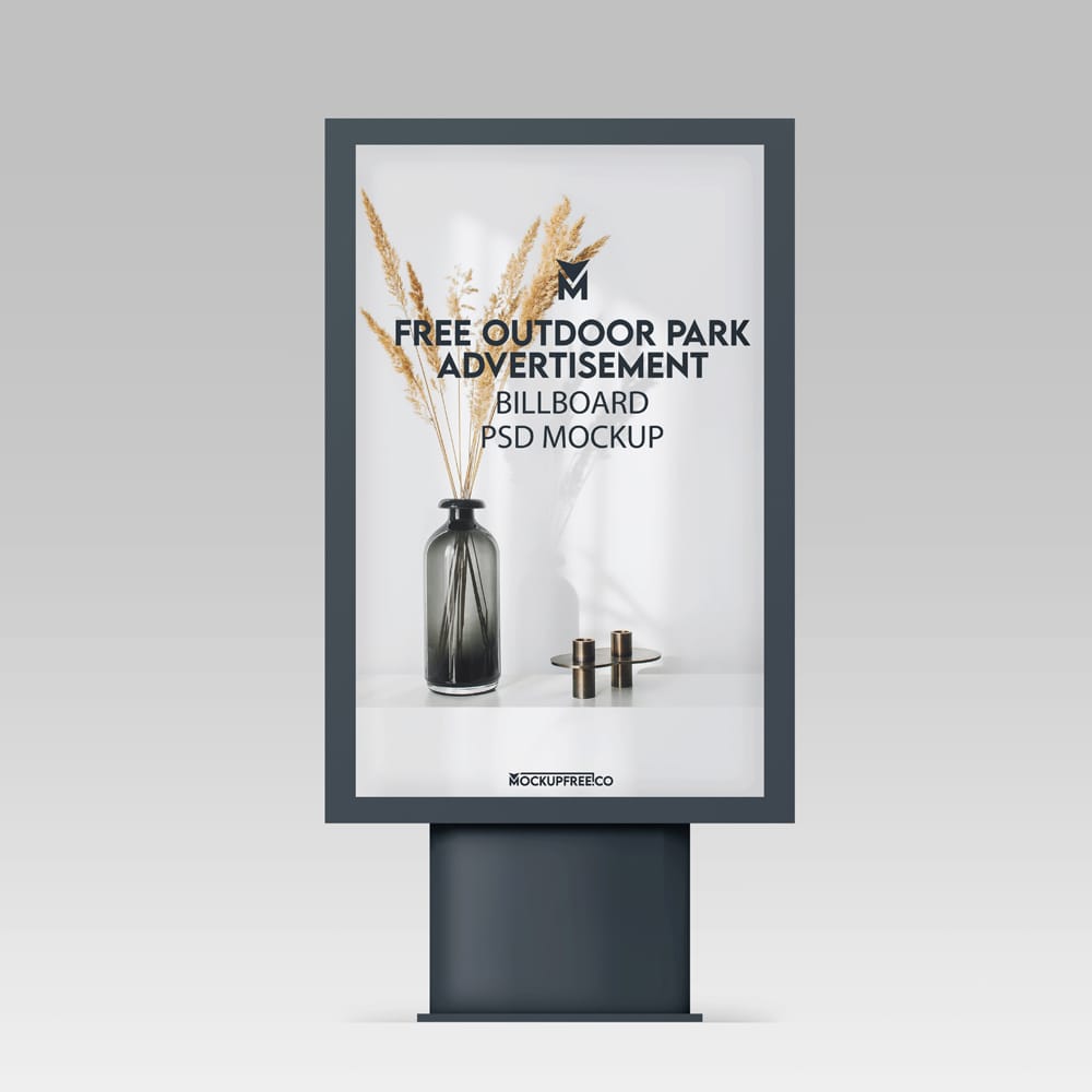 Free Outdoor Park Advertisement Billboard Mockup PSD 1 Free Outdoor Park Advertisement Billboard Mockup PSD