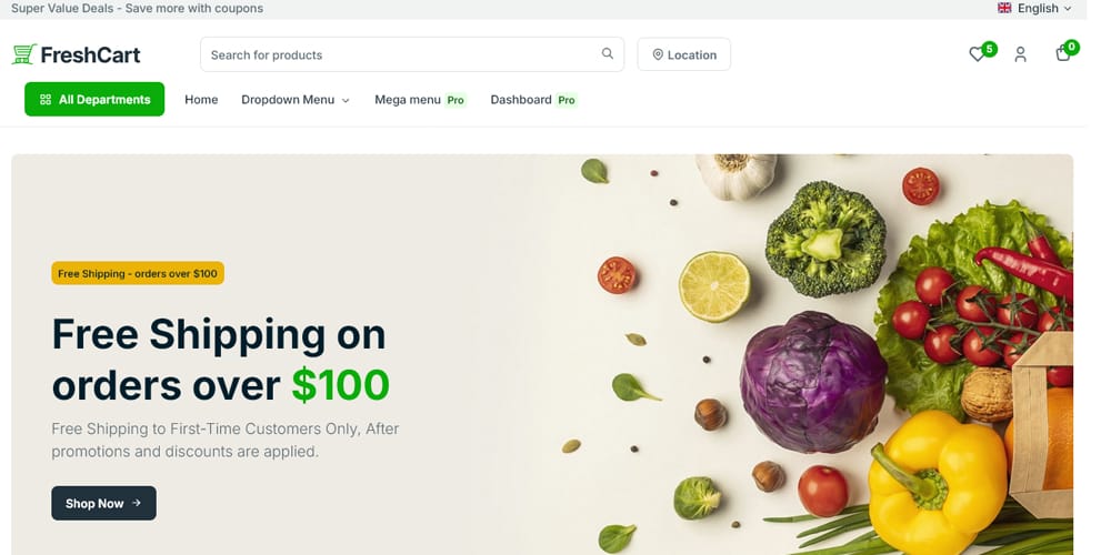 Streamline Your Online Store's Design with Tailwind Ecommerce Templates 18 Freshcart