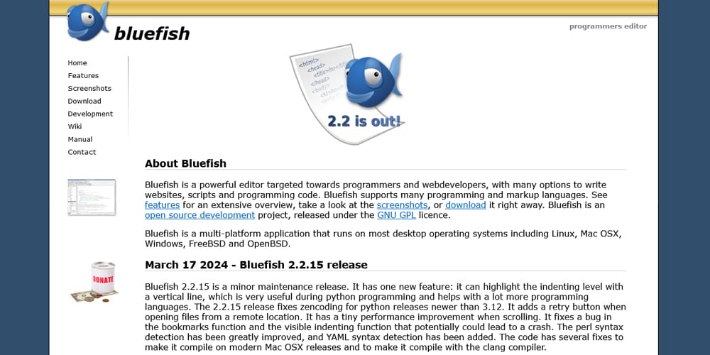 Best Web Page Design Tools for Modern Creators -2024 45 Bluefish