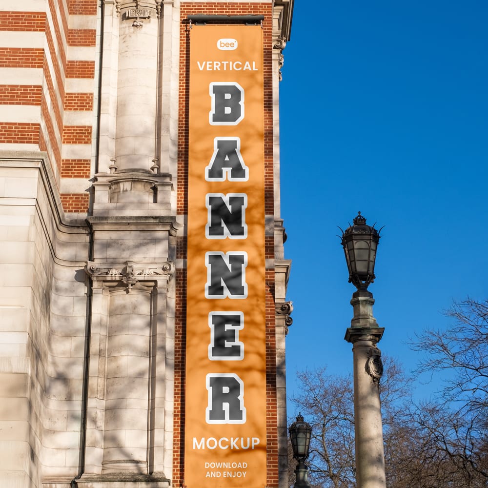 Free Long Vertical Banner Mockup PSD 1 Free Long Vertical Banner Mockup PSD