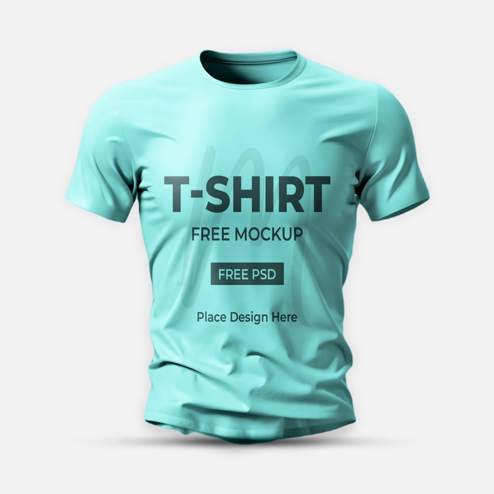 Free Men’s T-shirt Mockup PSD 1 Free Men’s T-shirt Mockup PSD