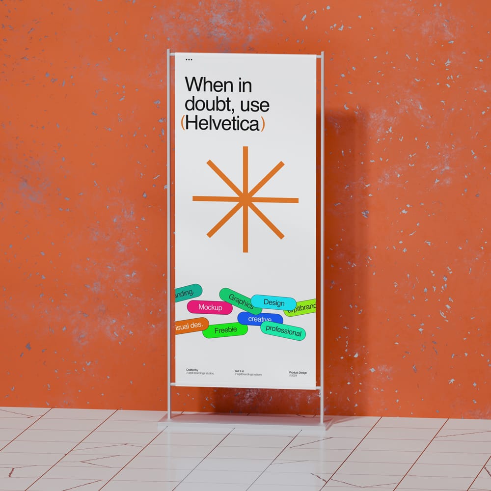 Free Standing Banner Mockup PSD 1 Free Standing Banner Mockup PSD