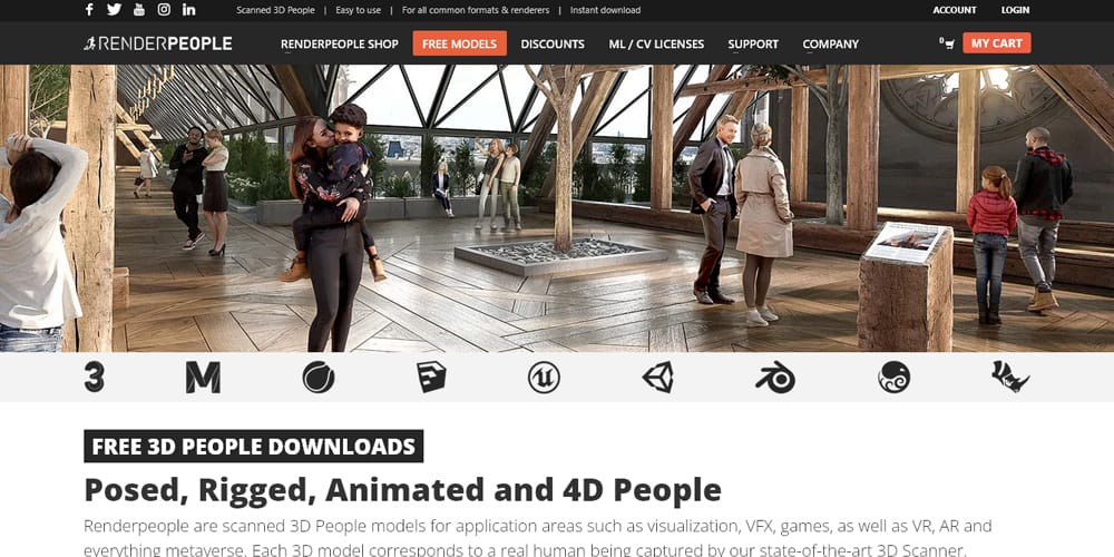 Where to Download Blender Character Models for Free 18 Renderpeople