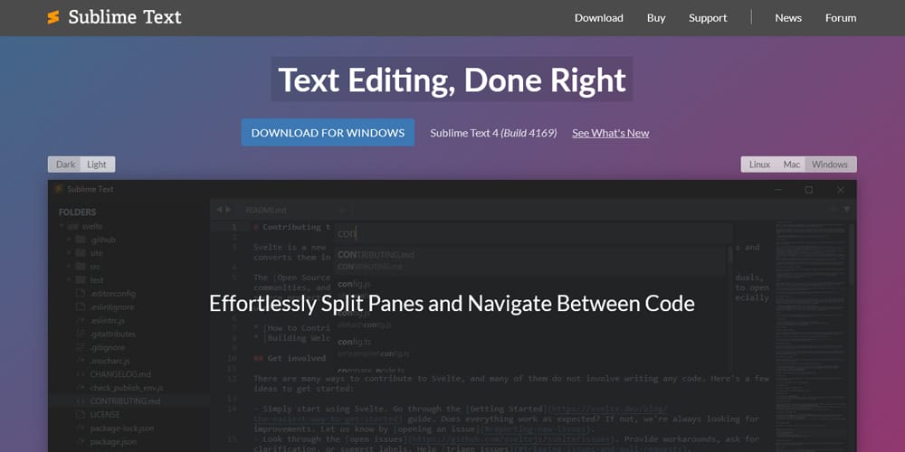 Best Web Page Design Tools for Modern Creators -2024 42 Sublime Text