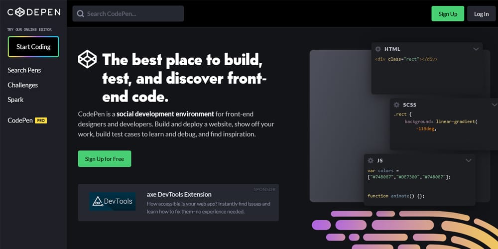 Best Web Page Design Tools for Modern Creators -2024 47 Codepen